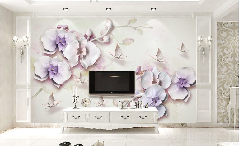 پوستر دیواری گل های برجسته زیبا