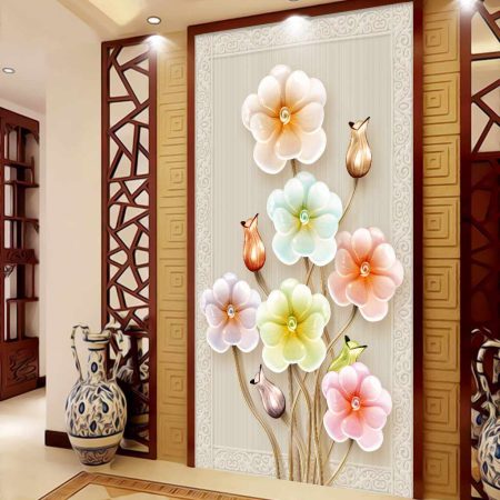 پوستردیواری گل های رنگی