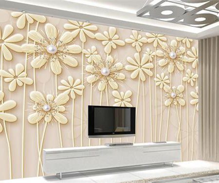 پوستر دیواری گل های ساقه بلند