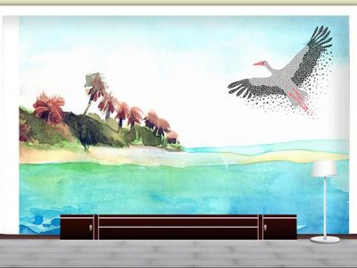 پوستر دیواری طبیعت نقاشی دریا