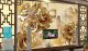 پوستر دیواری گل های رز طلایی سه بعدی