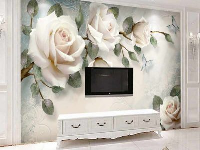 پوستر دیواری گل های رز سه بعدی