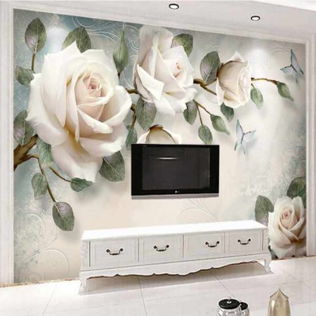 پوستر دیواری گل های رز سه بعدی