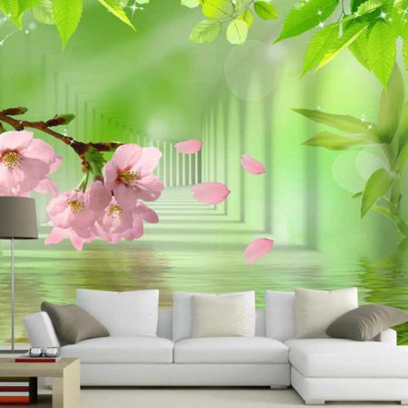 پوستر دیواری تونل سه بعدی سرسبز