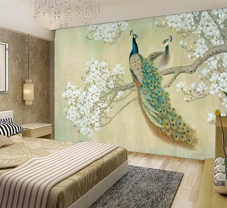 پوستر دیواری خودنمایی طاووس برای جفت خود