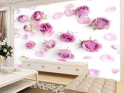 پوستر دیواری گل های رز سه بعدی یاسی