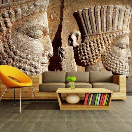 پوستر دیواری مجسمه گچ بری شاه هخامنش