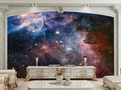کاغذ دیواری سه بعدی فضا و کهکشان