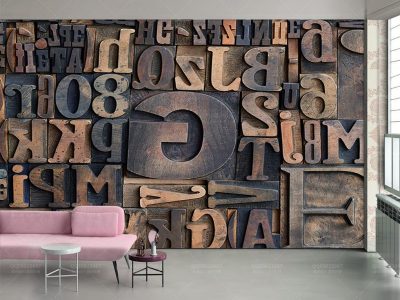 پوستر دیواری مدل حروف انگلیسی های سه بعدی