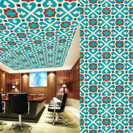 پوستردیواری سقفی طرح سنتی کاشی کاری