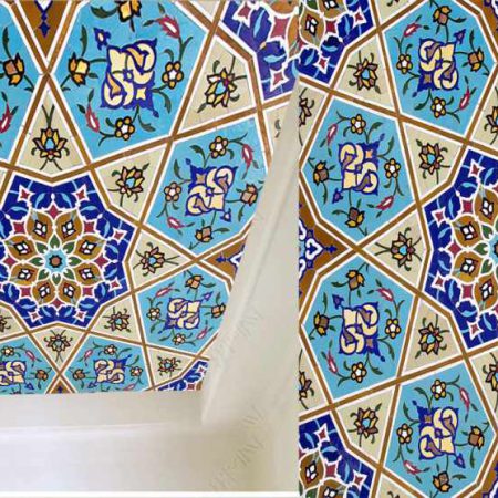 پوستردیواری سقفی طرح کاشی سنتی