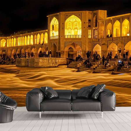 پوستردیواری طرح سی وسه پل درشب