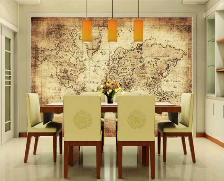 پوستر دیواری طرح نقشه کل جهان