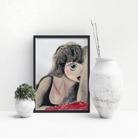 تابلوی اختصاصی نقاشی دخترک