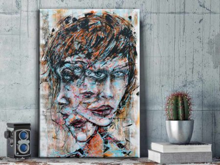 تابلوی اختصاصی نقاشی هنری فیس پسرک