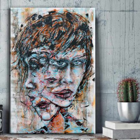 تابلوی اختصاصی نقاشی هنری فیس پسرک