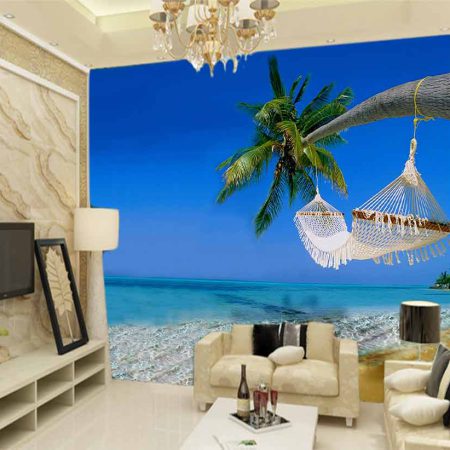 پوستر دیواری ساحل ارام و تفریحی