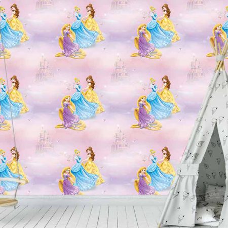 پوستر دیواری طرح سیندرلا و راپونزل و زیبای خفته