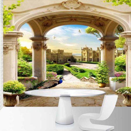 کاغذ دیواری سه بعدی اماکن و طبیعت نقاشی