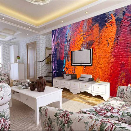 پوستر دیواری رنگی با تناژ رنگ های گرم