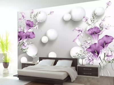 پوستر دیواری گل های شیپوری