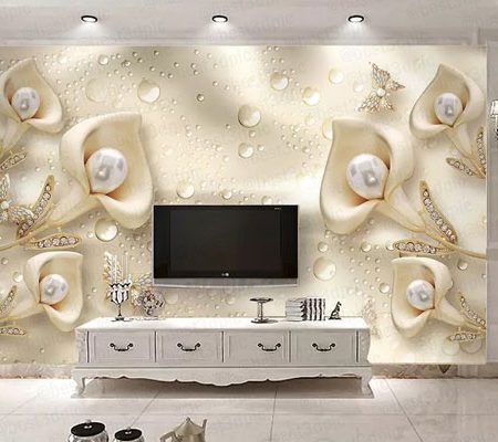 پوستر دیواری گل طلای شیپوری