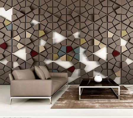 پوستر دیواری طرح سه بعدی مثلث های کوچک