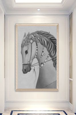 پوستر دیواری طرح نقاشی اسب