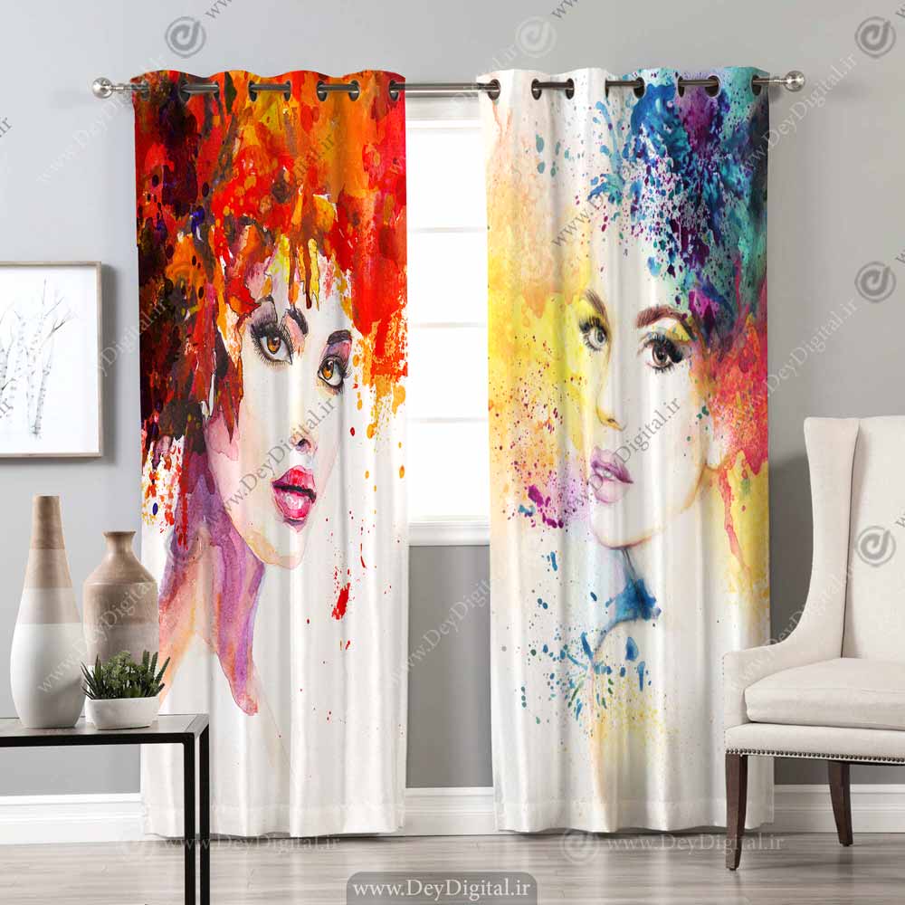 پرده اسپرت طرح فیس BA-2587