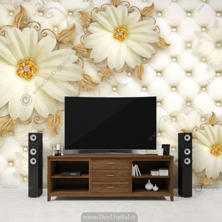 پوستر دیواری پشت تلویزیون سفید BA-2626
