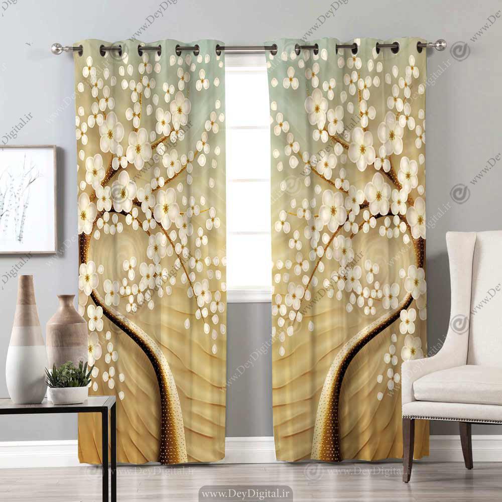 پرده پانچی درخت شکوفه BA-2629