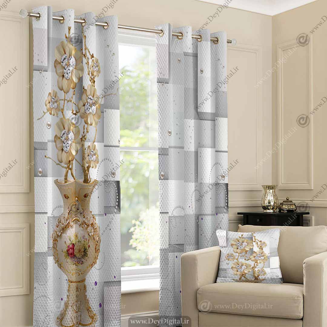 پرده طرح سه بعدی BA-2946