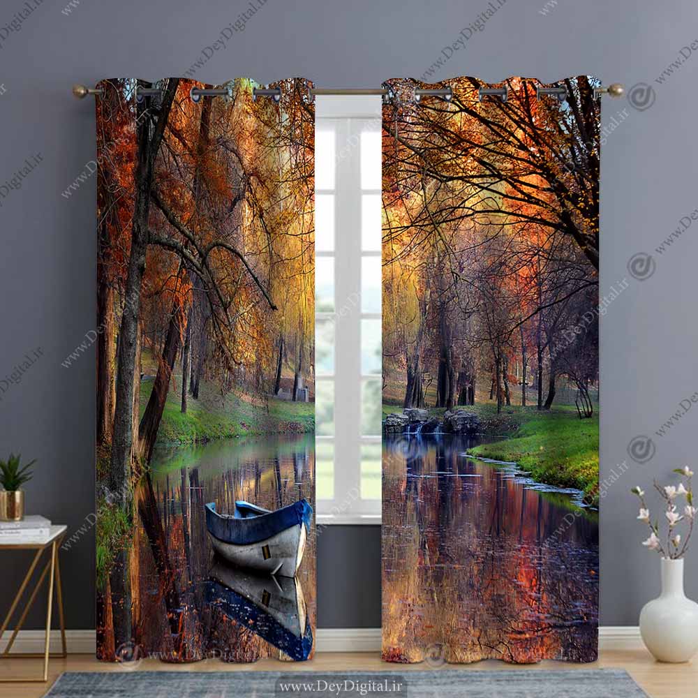 پرده پانچ طبیعت پاییز BA-2963