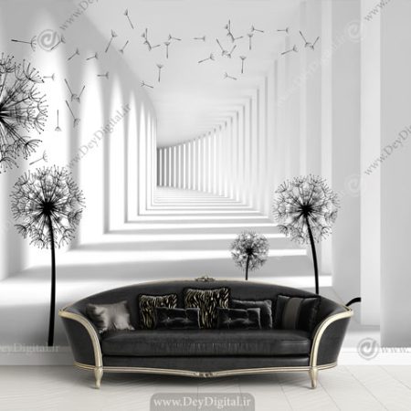 پوستر دیواری سه بعدی طرح قاصدک BA-3122