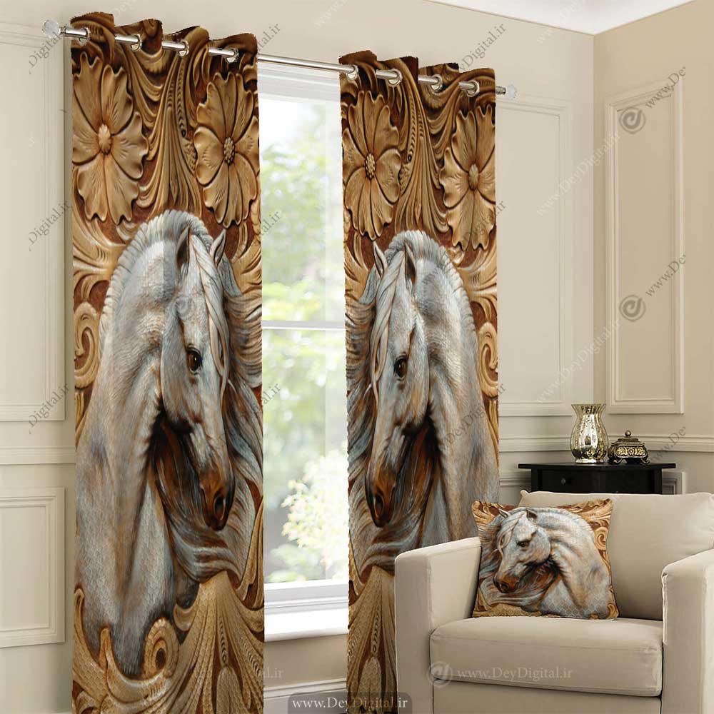 پرده طرح اسب BA-3365