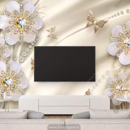 کاغذ دیواری سه بعدی پذیرایی