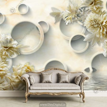 پوستر دیواری سه بعدی سالن پذیرایی BA-3710