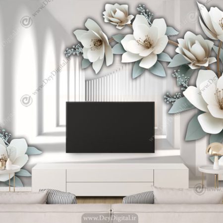 پوستر دیواری پشت تلویزیون تونل سه بعدی BA-3735