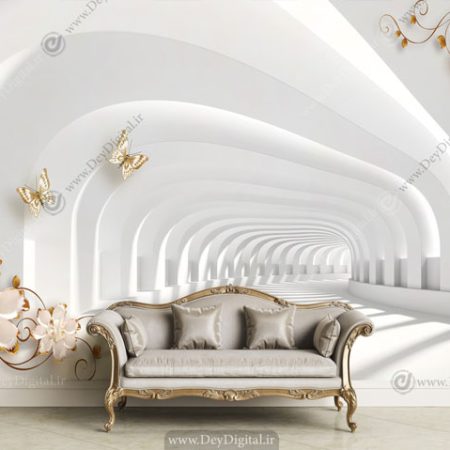 پوستر دیواری تونل و گل BA-3745