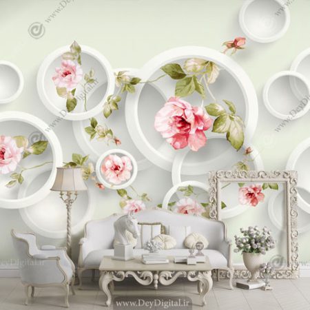 پوستر دیواری سه بعدی سالن پذیرایی BA-3746