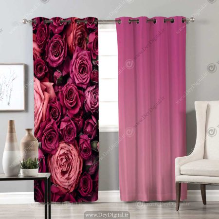 پرده گل سرخ pk-2109
