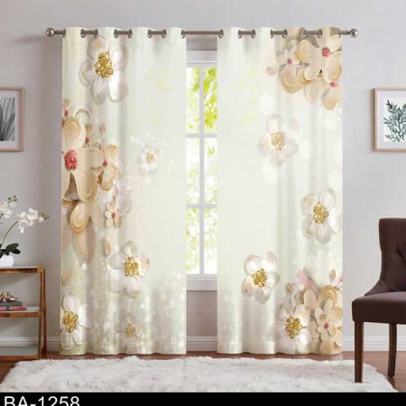 پرده پذیرایی طرح گل BA-1258