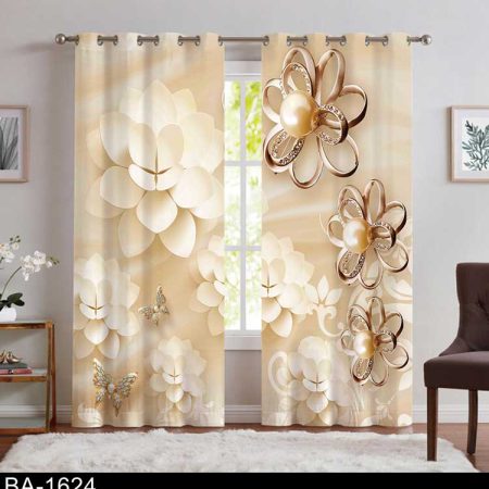 پرده گل سه بعدی BA-1624