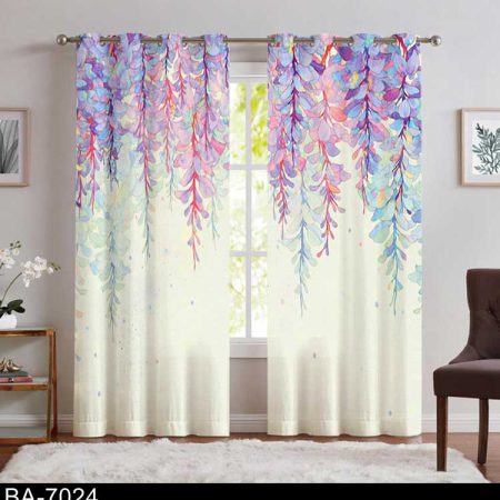 پرده گل هنری BA-7024