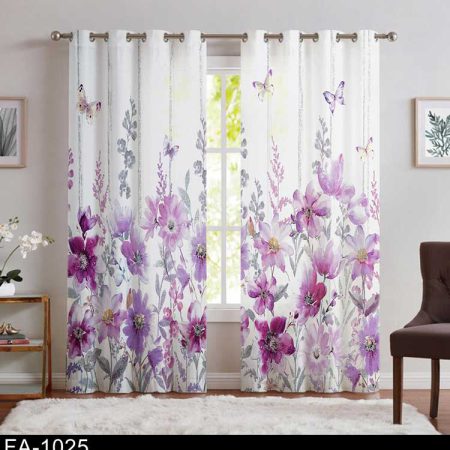 پرده پانچی پروانه و گل FA-1025