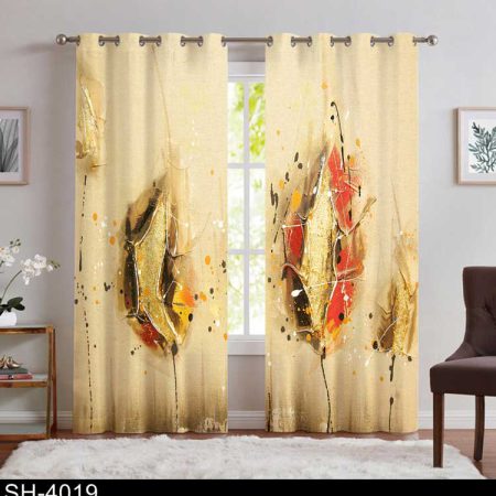 پرده پانچ گل هنری SH-4019