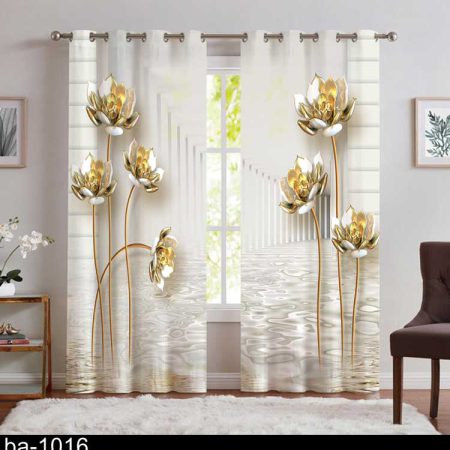 پرده پذیرایی گل ba-1016