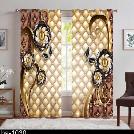پرده پانچی گل کلاسیک ba-1030