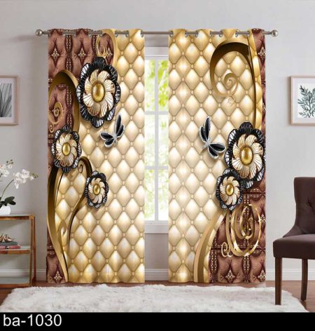 پرده پانچی گل کلاسیک ba-1030