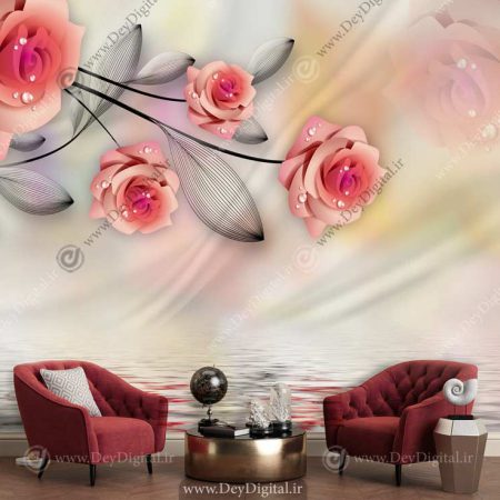 پوستر دیواری گل سرخ ba-2257